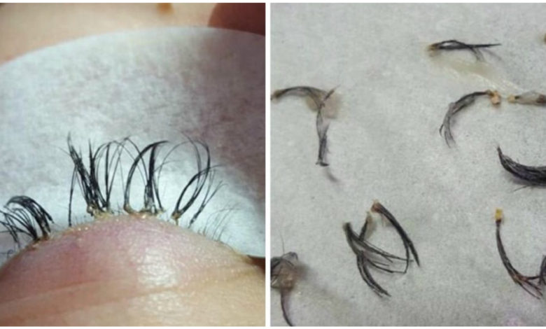 Ciglia finte sono pericolose