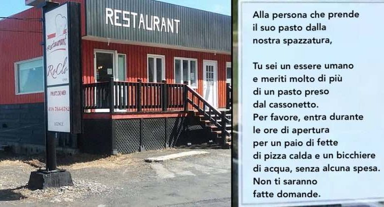 pizza gratis ai senzatetto