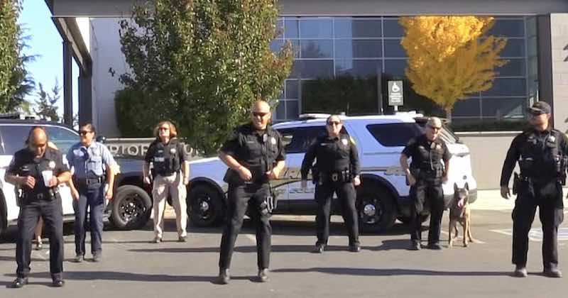 cane poliziotto ballerino