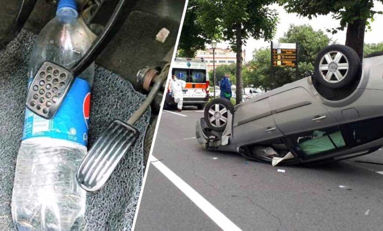 Tenere una bottiglia all'interno della propria auto