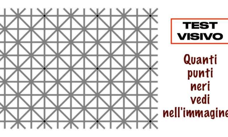 Test visivo quanti punti neri vedi nell'immagine