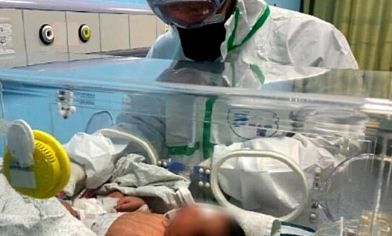 neonata positiva al Covid madre