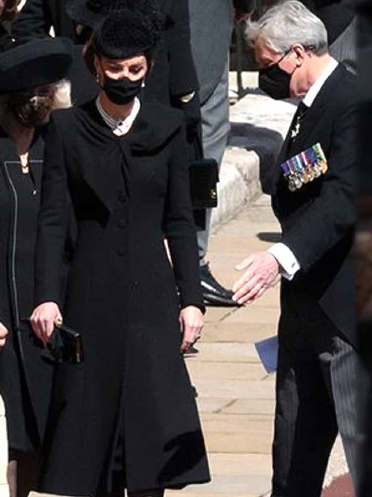 Kate Middleton al funerale del principe Filippo rende omaggio a Lady Diana